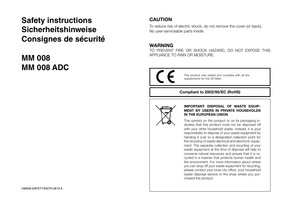 THORENS MM 008 ADC User Manual | Page 27 / 30