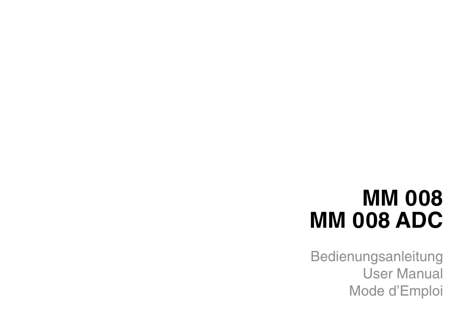 THORENS MM 008 ADC User Manual | Page 3 / 30