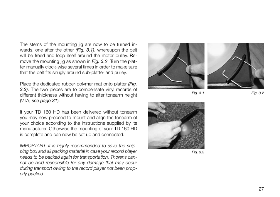 THORENS TD 160 HD User Manual | Page 27 / 60