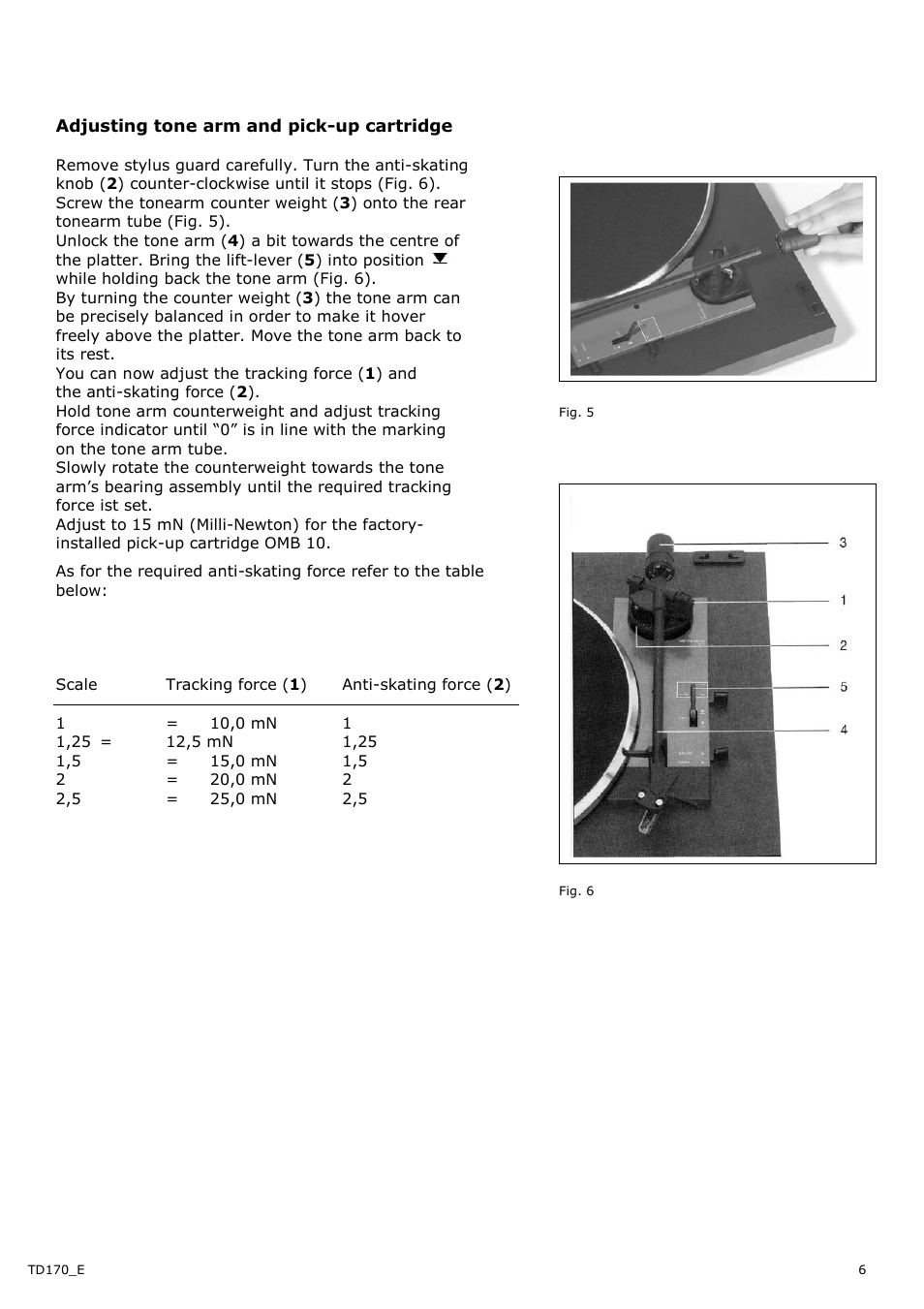 THORENS TD 170-1 User Manual | Page 6 / 10