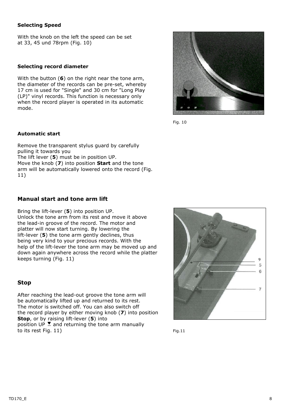 THORENS TD 170-1 User Manual | Page 8 / 10