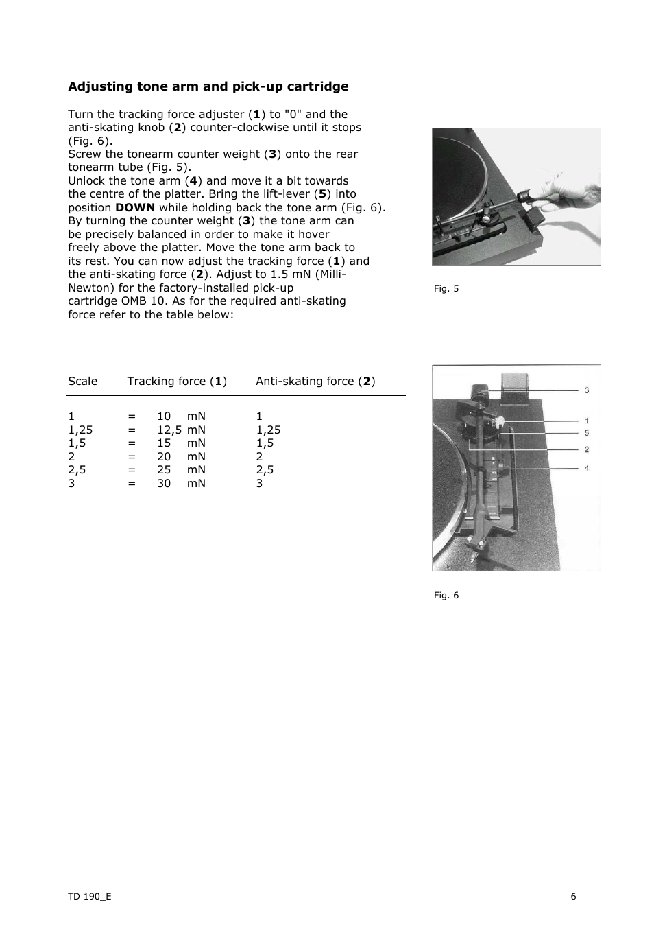 THORENS TD 190-2 User Manual | Page 6 / 9