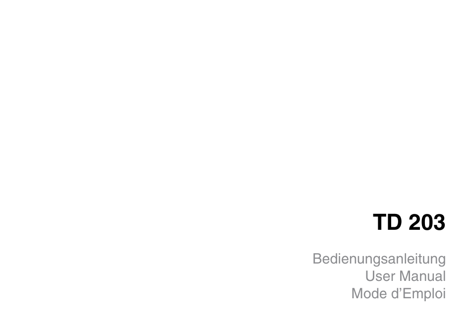 Td 203 | THORENS TD 203 User Manual | Page 3 / 56