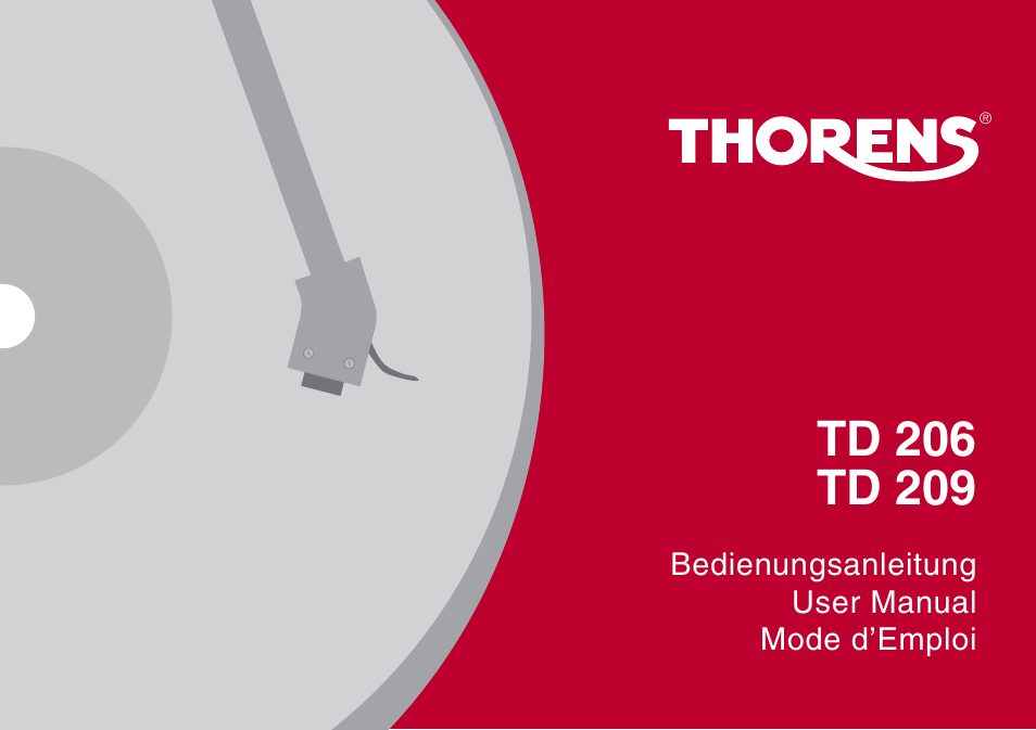 THORENS TD 209 User Manual | 56 pages