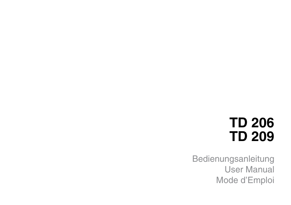 THORENS TD 209 User Manual | Page 3 / 56