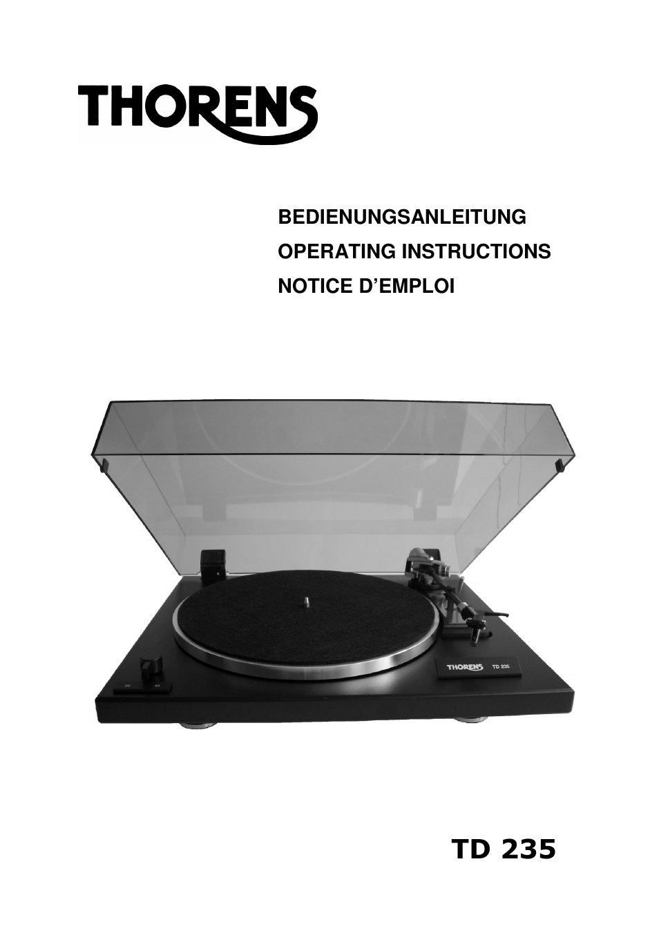 THORENS TD 235 User Manual | 15 pages