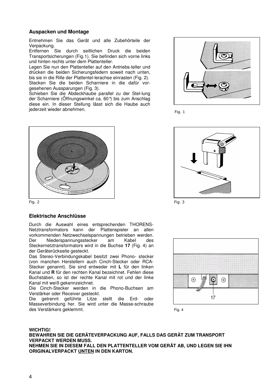 THORENS TD 235 User Manual | Page 4 / 15