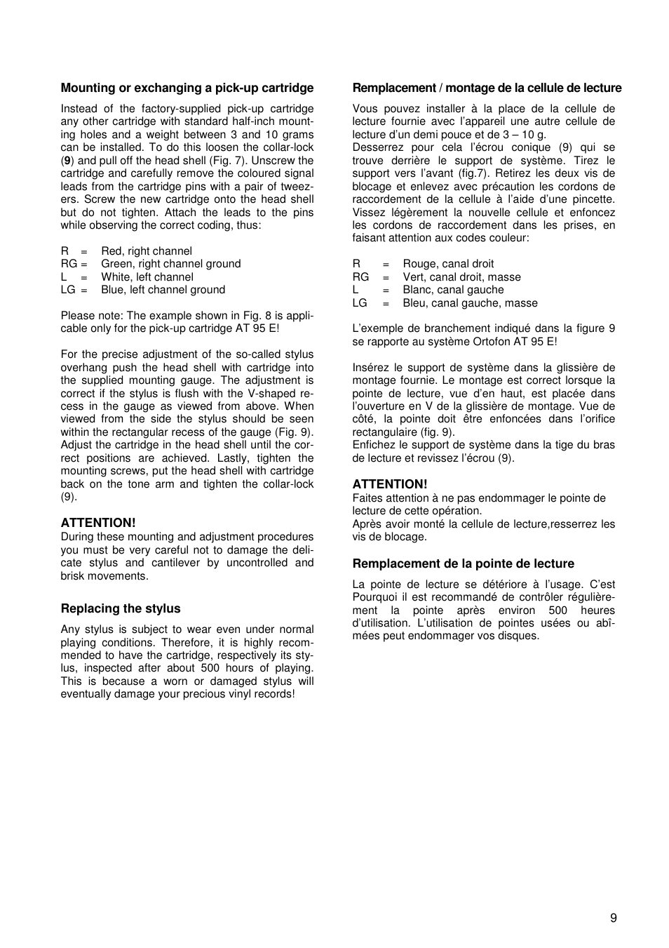 THORENS TD 235 User Manual | Page 9 / 15