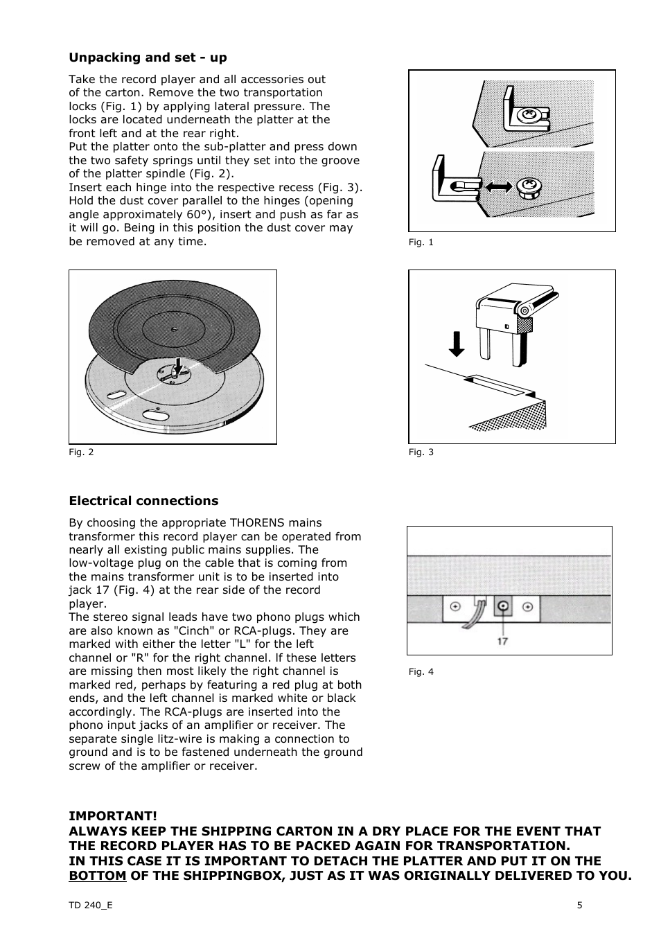 THORENS TD 240-2 User Manual | Page 5 / 9