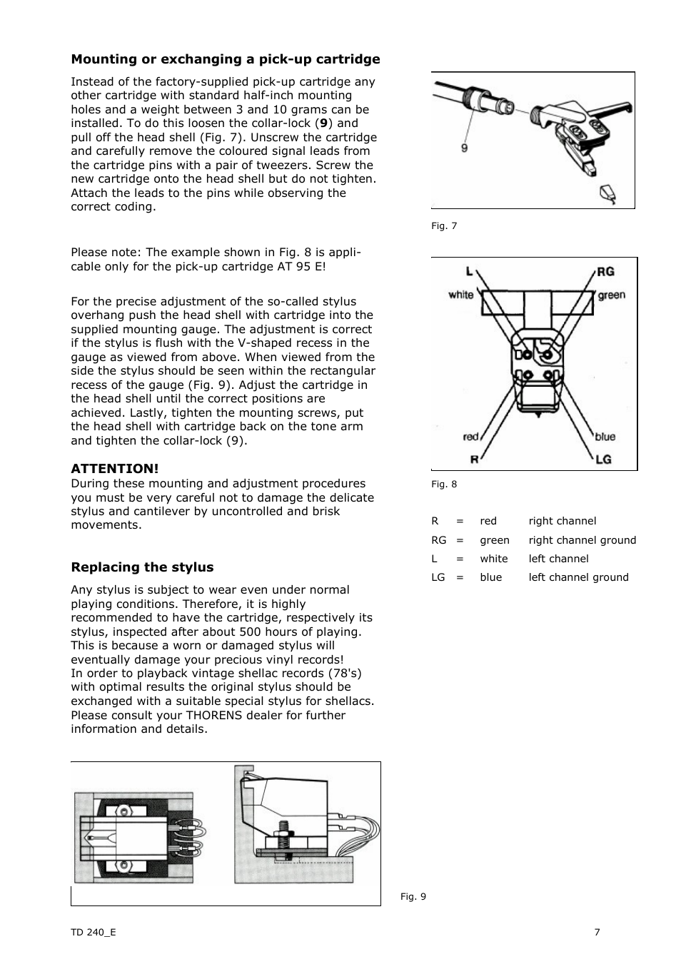 THORENS TD 240-2 User Manual | Page 7 / 9