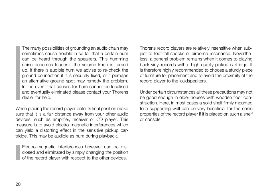 THORENS TD 295 MK IV User Manual | Page 20 / 40