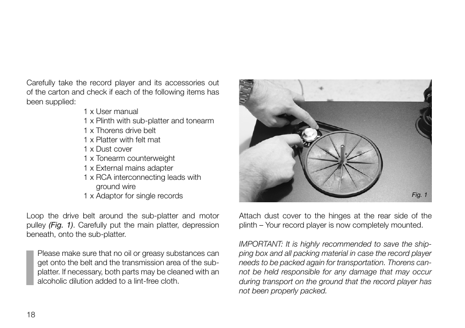 THORENS TD 700 User Manual | Page 18 / 40