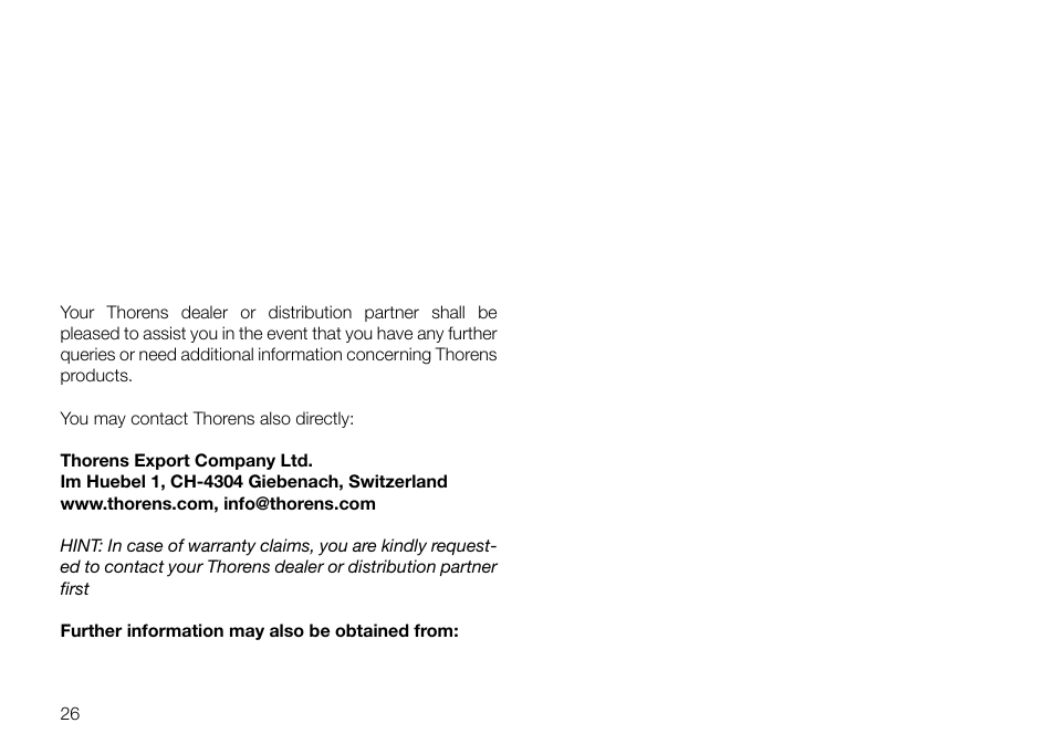 THORENS TD 700 User Manual | Page 26 / 40