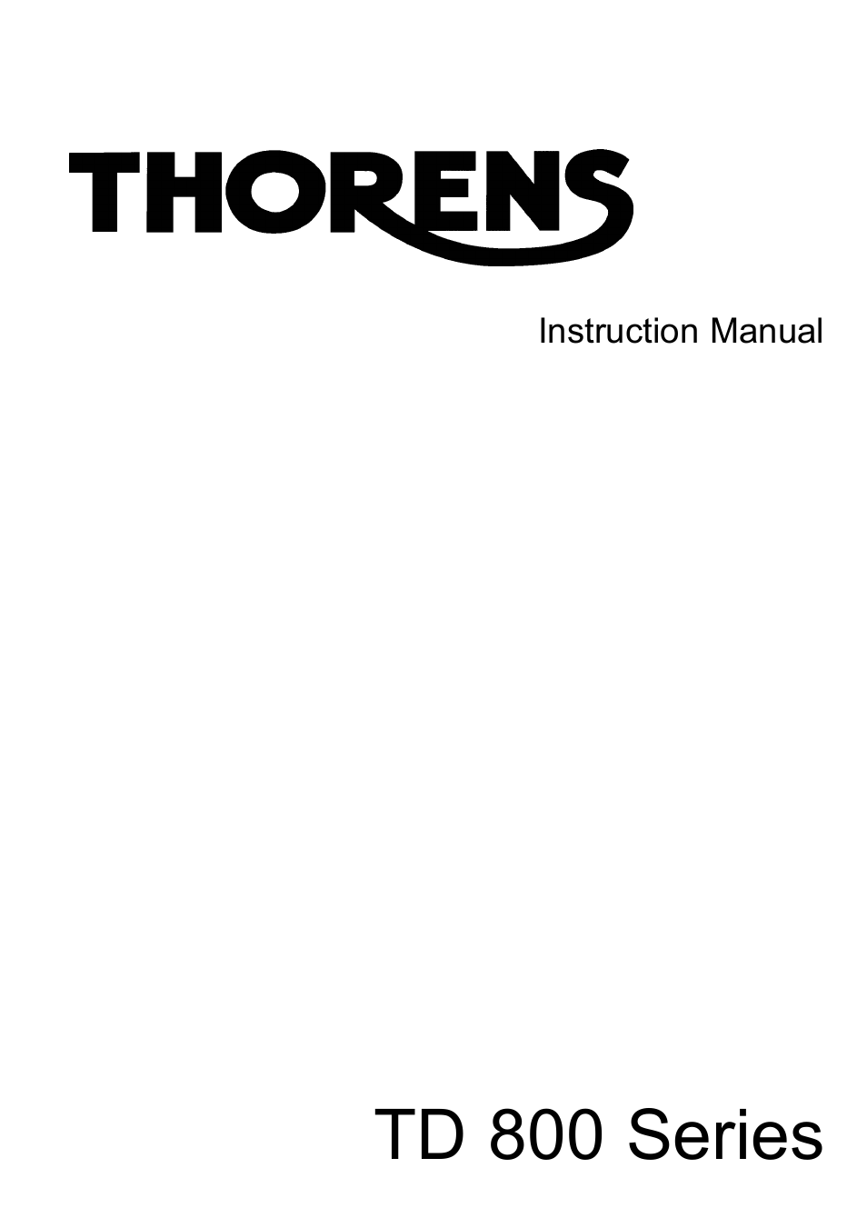 THORENS TD 850 User Manual | 4 pages