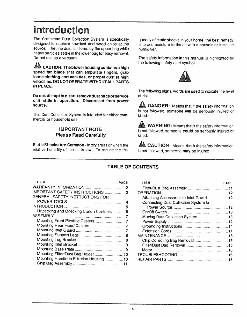 Craftsman 113.299780 User Manual | Page 5 / 20