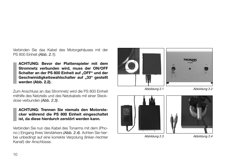 THORENS TD 2030 User Manual | Page 10 / 56