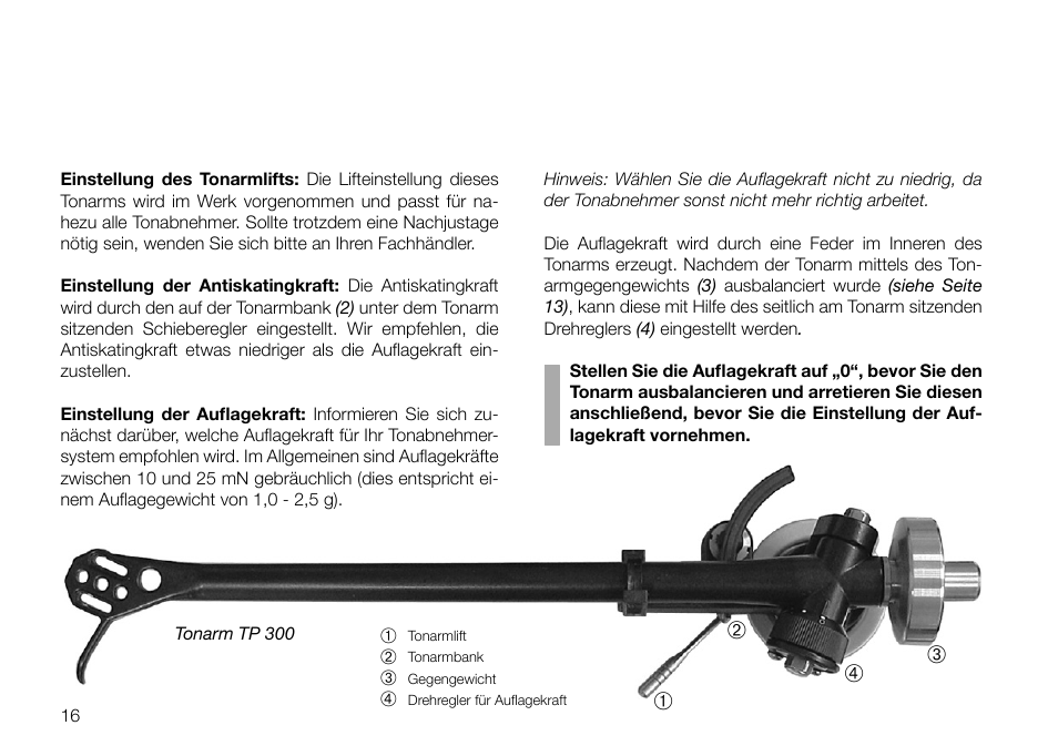 THORENS TD 2030 User Manual | Page 16 / 56