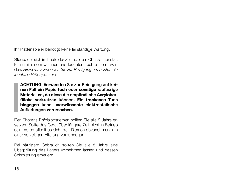 THORENS TD 2030 User Manual | Page 18 / 56