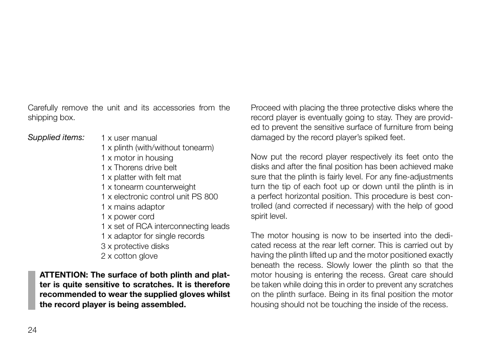 THORENS TD 2030 User Manual | Page 24 / 56