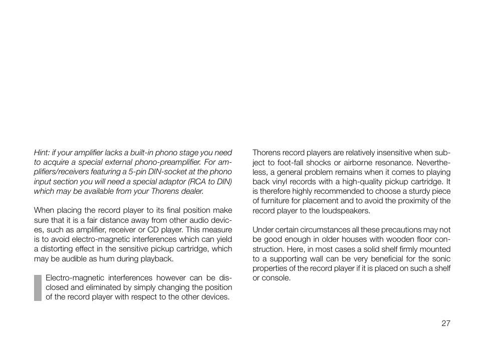 THORENS TD 2030 User Manual | Page 27 / 56
