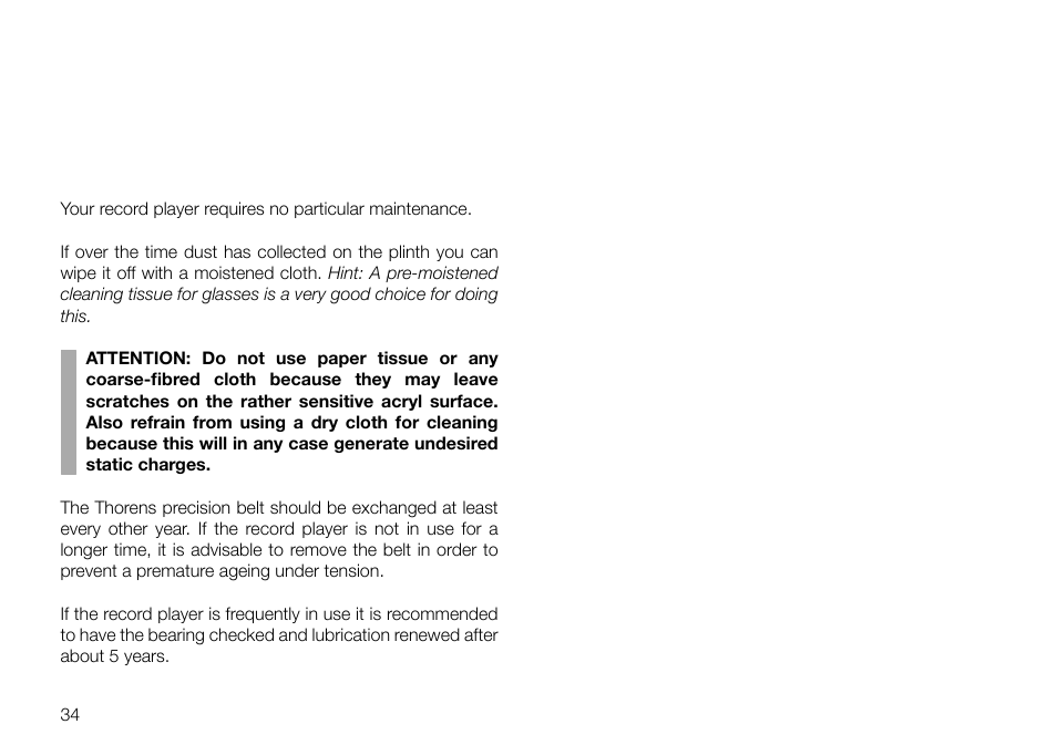 THORENS TD 2030 User Manual | Page 34 / 56
