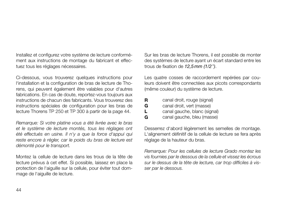 THORENS TD 2030 User Manual | Page 44 / 56
