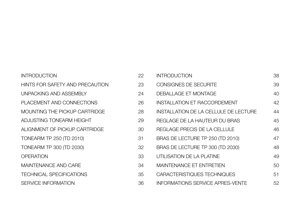THORENS TD 2030 User Manual | Page 5 / 56