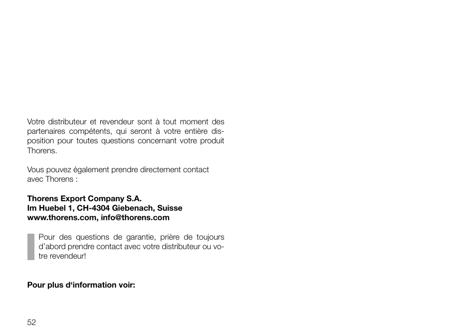 THORENS TD 2030 User Manual | Page 52 / 56