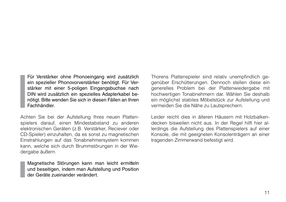 THORENS TD 2015 User Manual | Page 11 / 56