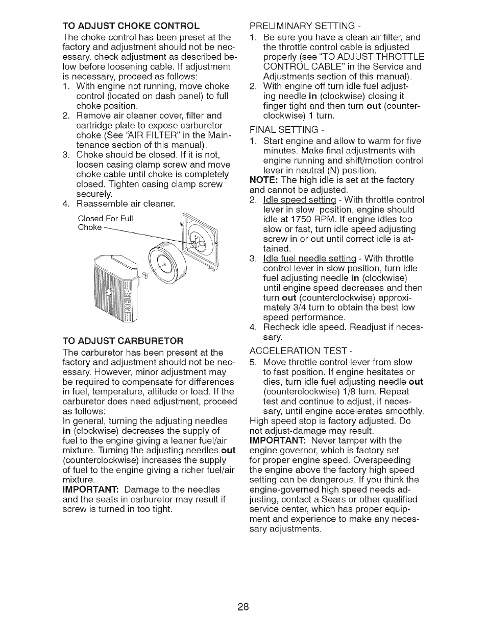 Craftsman 917.275900 User Manual | Page 28 / 60