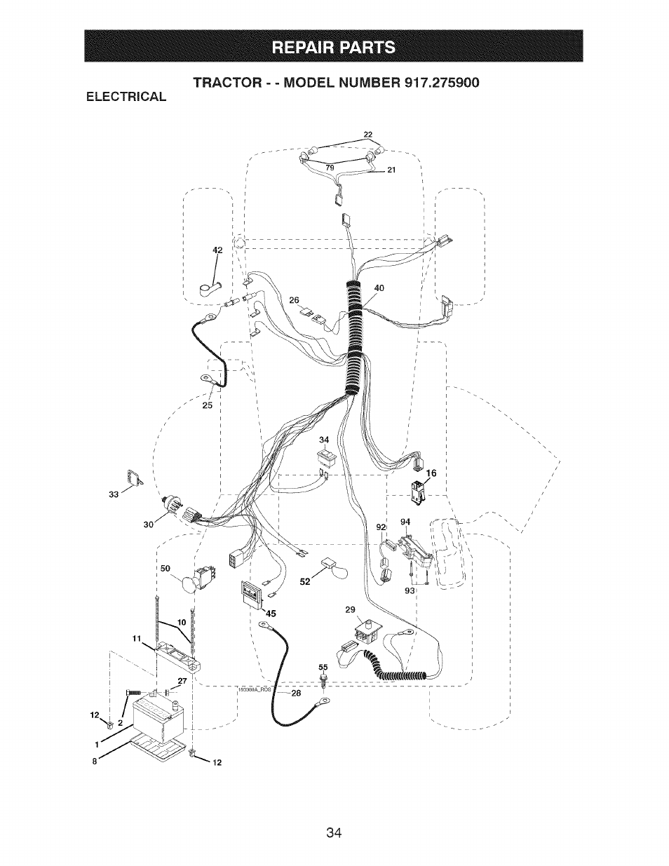 Repair parts | Craftsman 917.275900 User Manual | Page 34 / 60