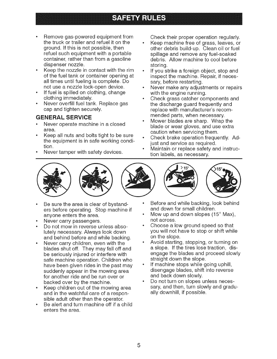 Safety rules | Craftsman 917.275900 User Manual | Page 5 / 60