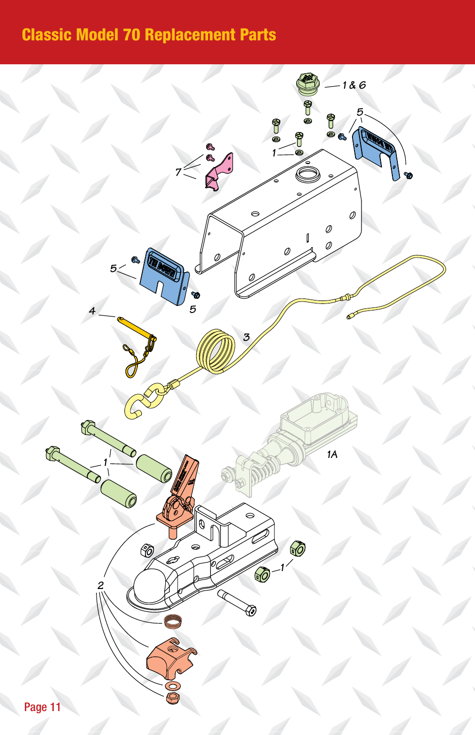 Classic model 70 replacement parts | Tie Down 750E User Manual | Page 12 / 16