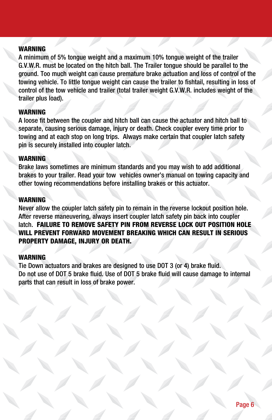 Tie Down 750E User Manual | Page 7 / 16