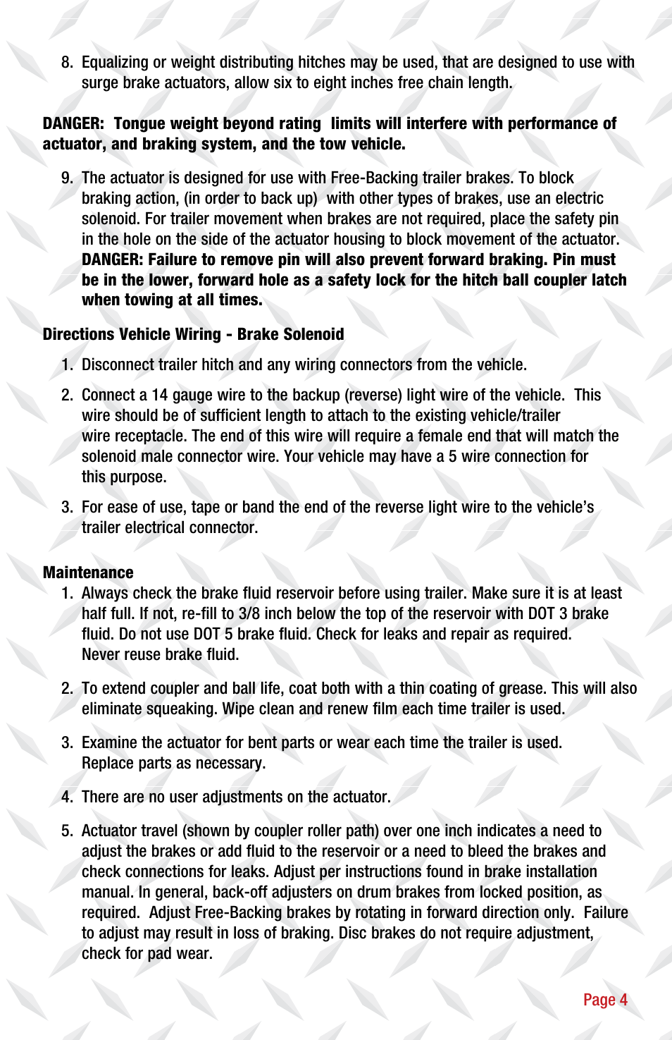 Tie Down 850E User Manual | Page 5 / 16