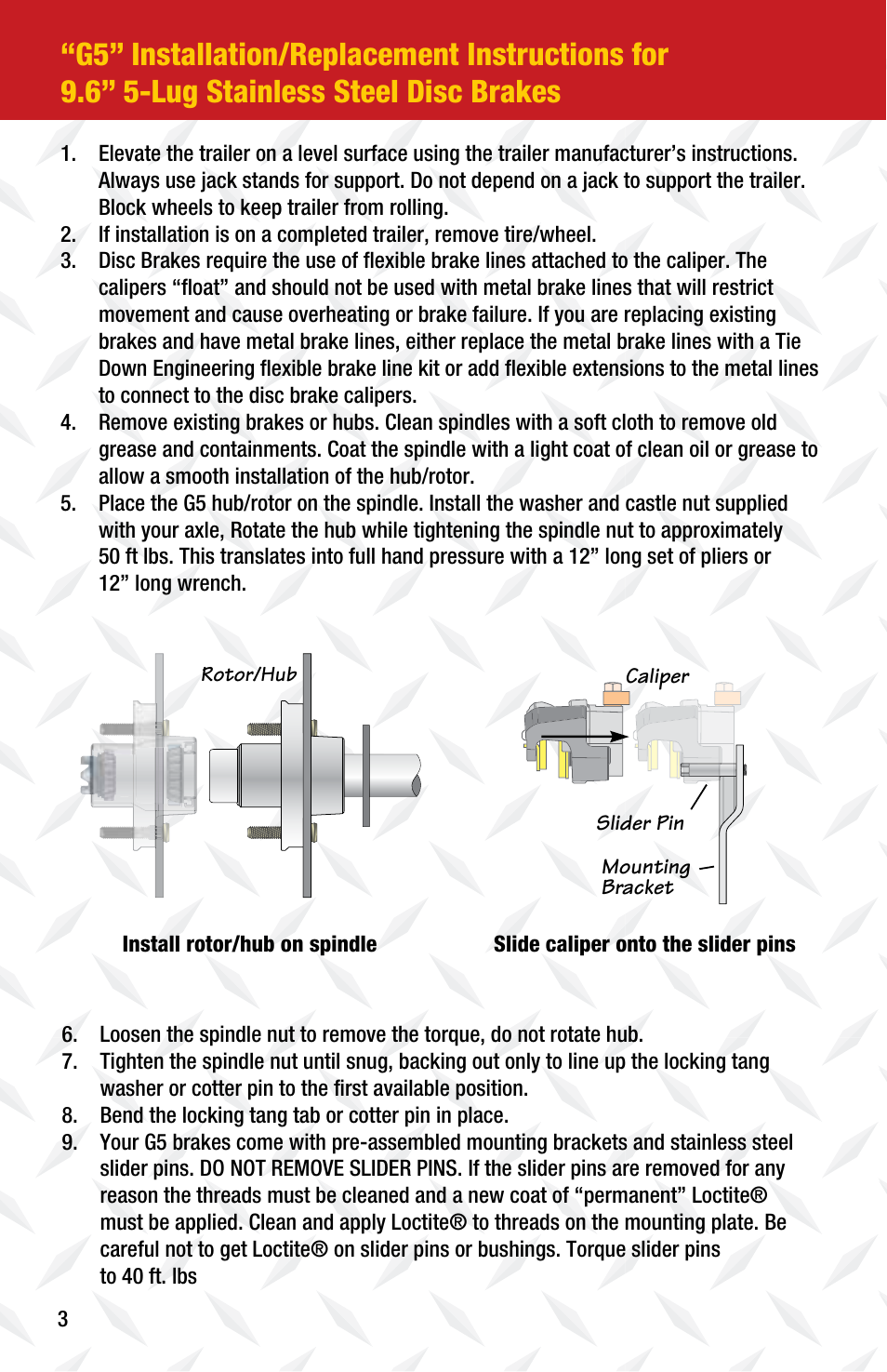 Tie Down G5 User Manual | Page 4 / 12