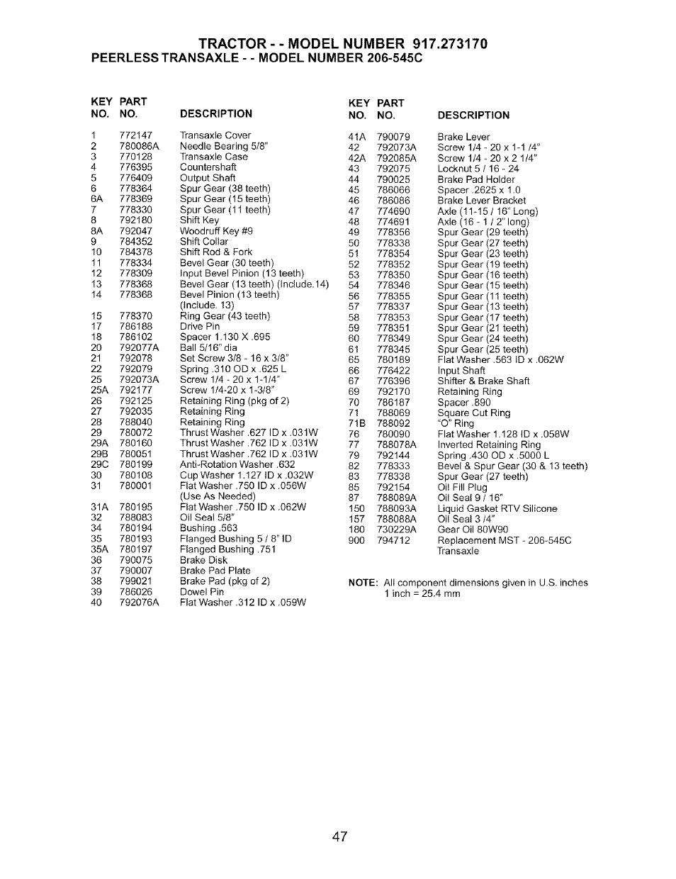 Craftsman 917.273170 User Manual | Page 47 / 56