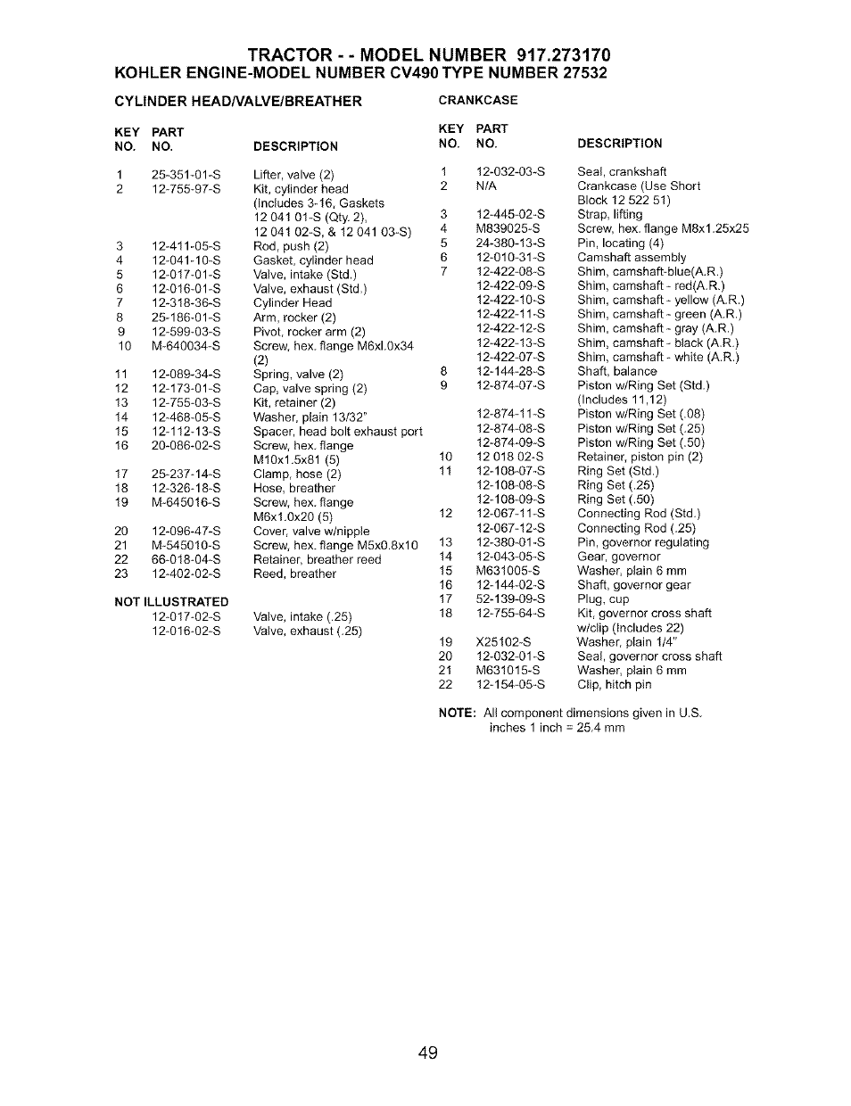 Craftsman 917.273170 User Manual | Page 49 / 56