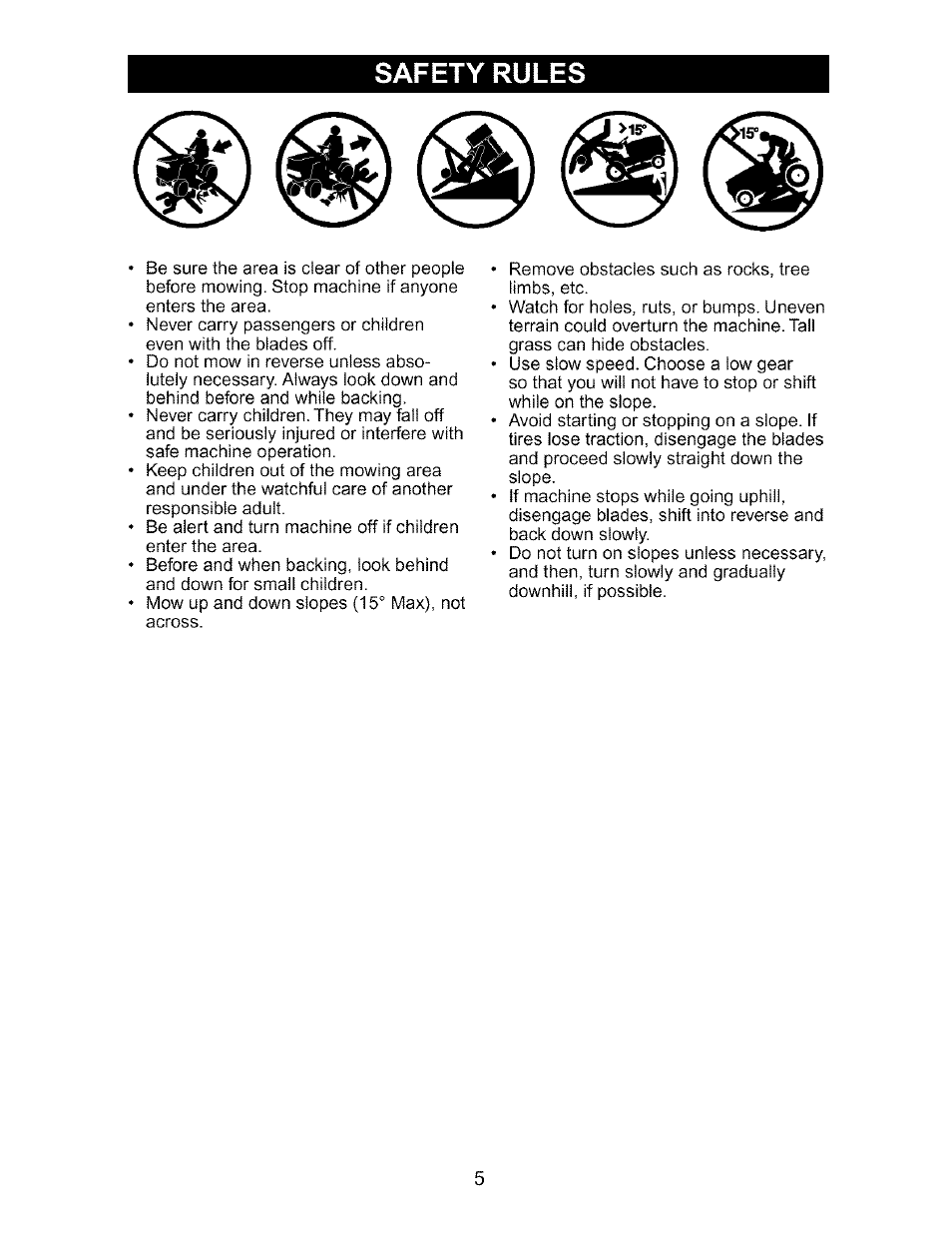 Safety rules | Craftsman 917.273170 User Manual | Page 5 / 56