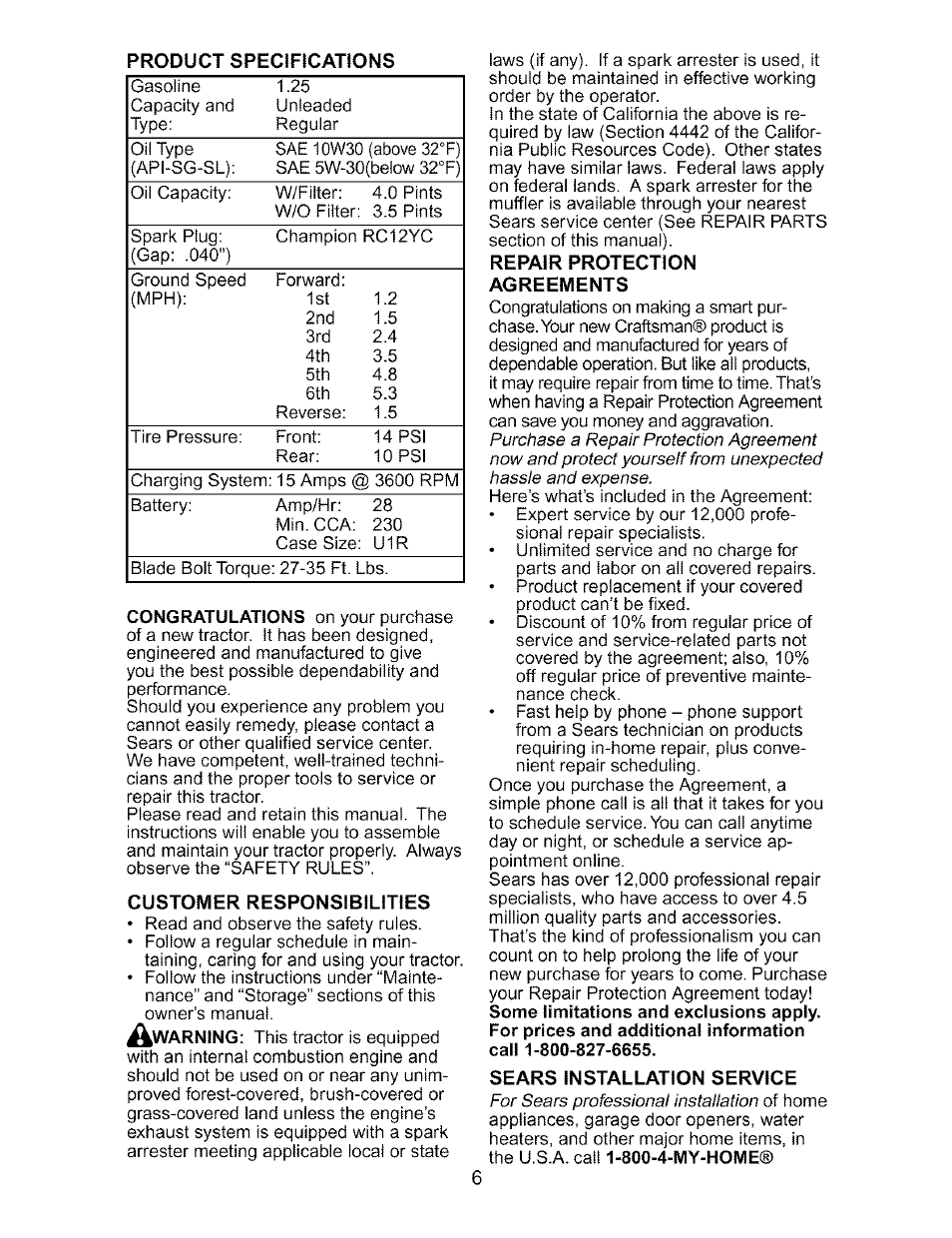 Craftsman 917.273170 User Manual | Page 6 / 56