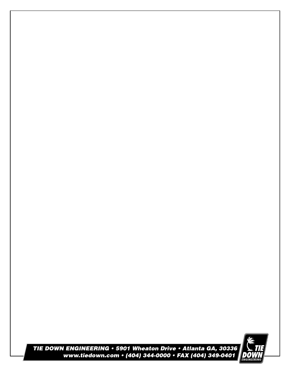 Tie down engineering limited warranty | Tie Down 66 Actuator User Manual | Page 6 / 8