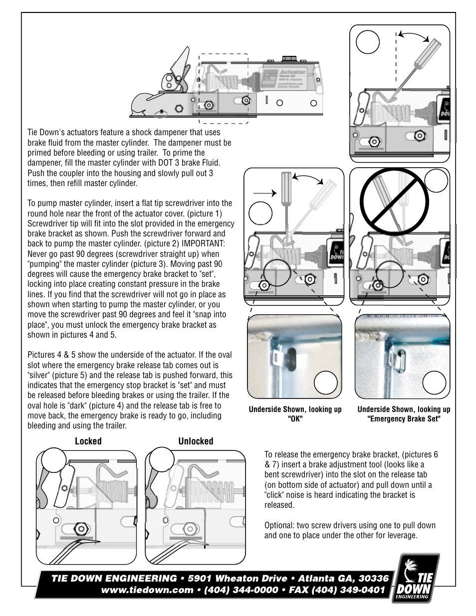Tie Down 66 Actuator User Manual | Page 8 / 8