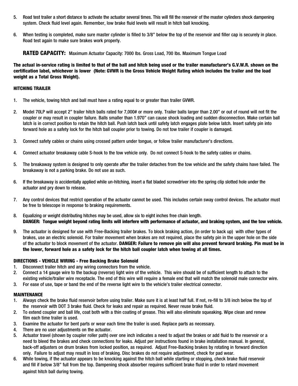 Tie Down 70LP User Manual | Page 2 / 8