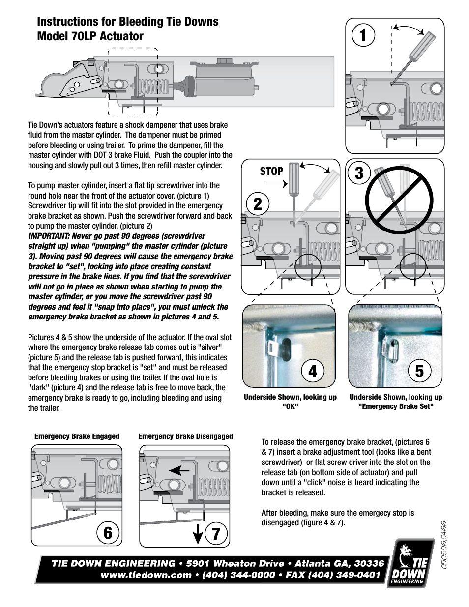 Tie Down 70LP User Manual | Page 8 / 8