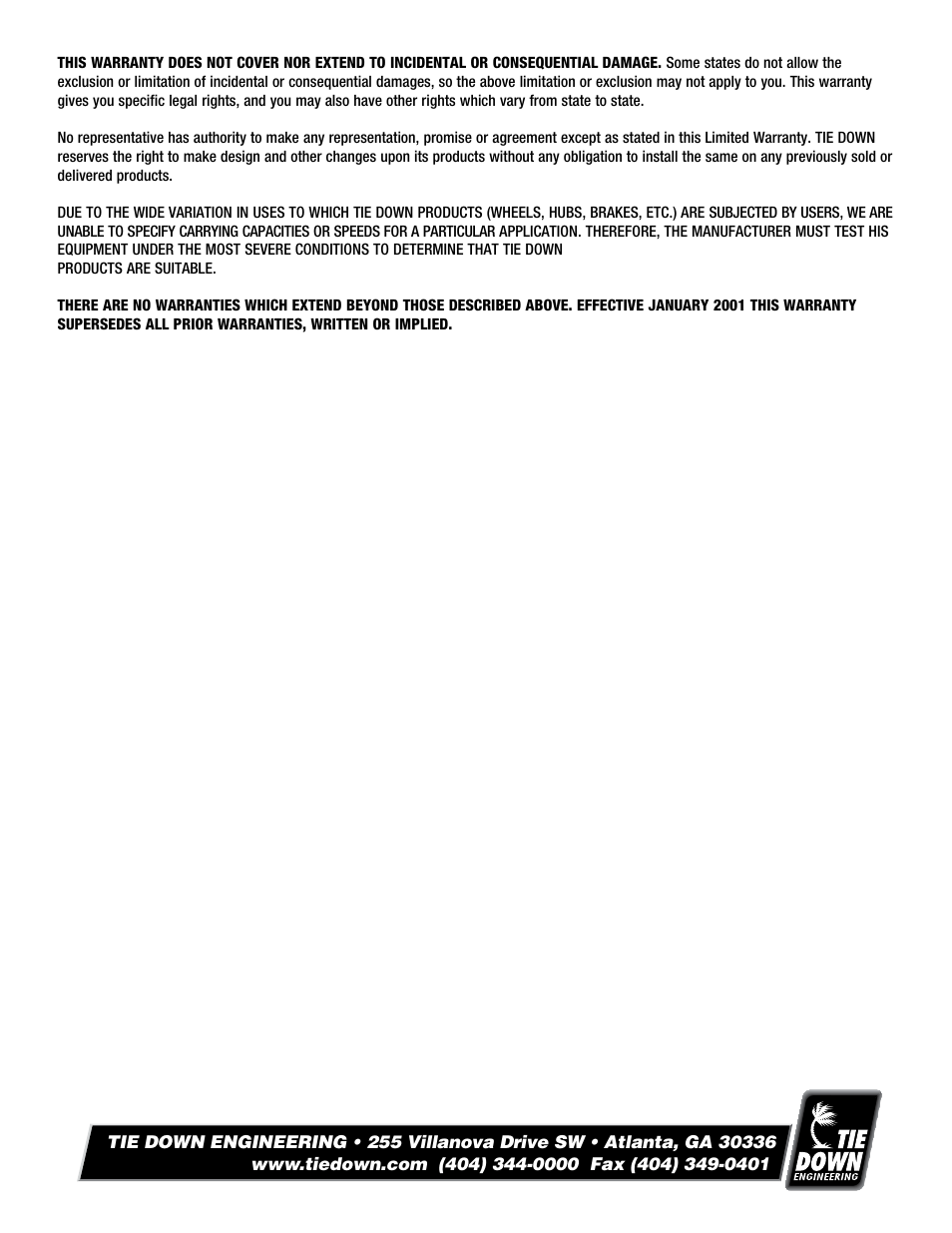 Tie Down 75LP User Manual | Page 7 / 8