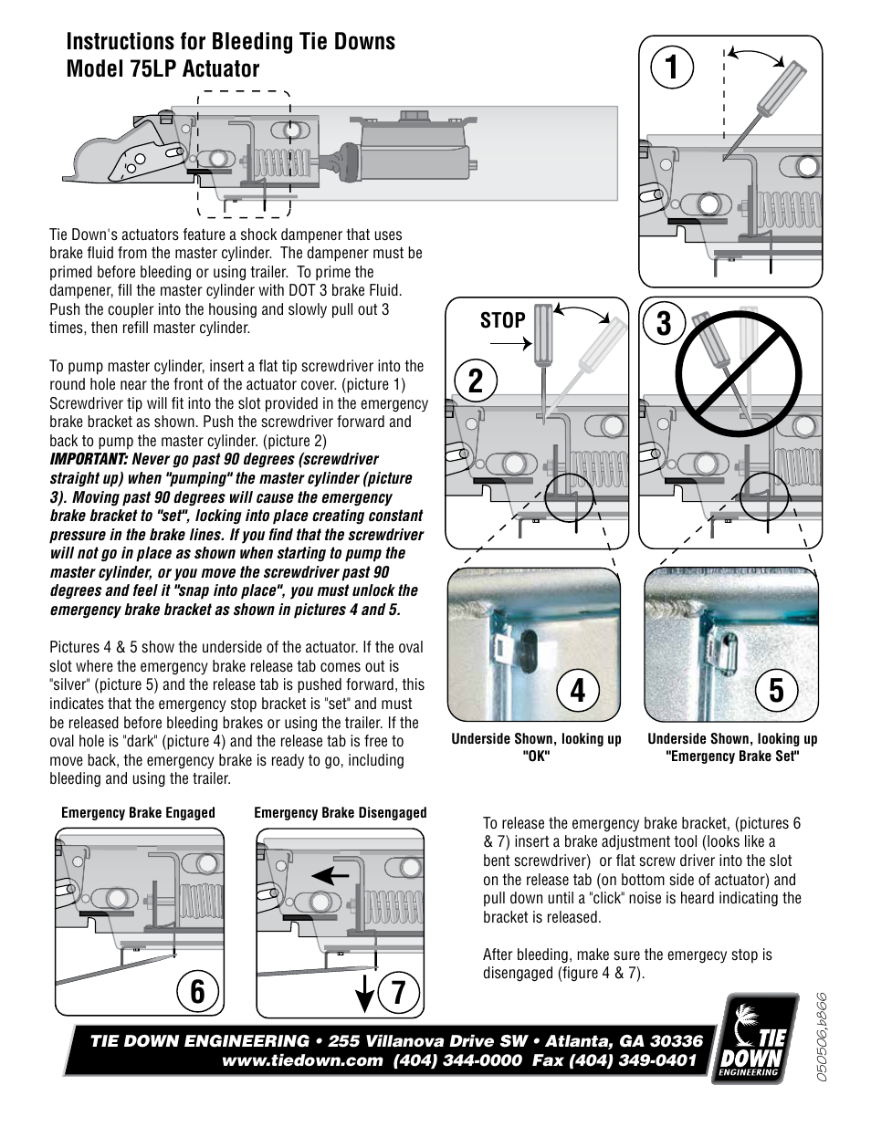 Tie Down 75LP User Manual | Page 8 / 8