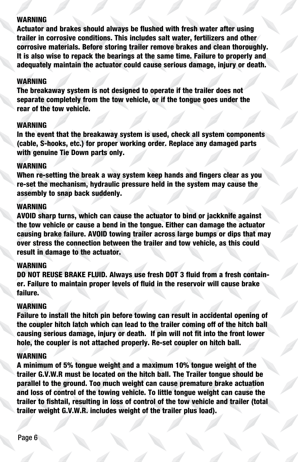 Tie Down LP850 User Manual | Page 6 / 16