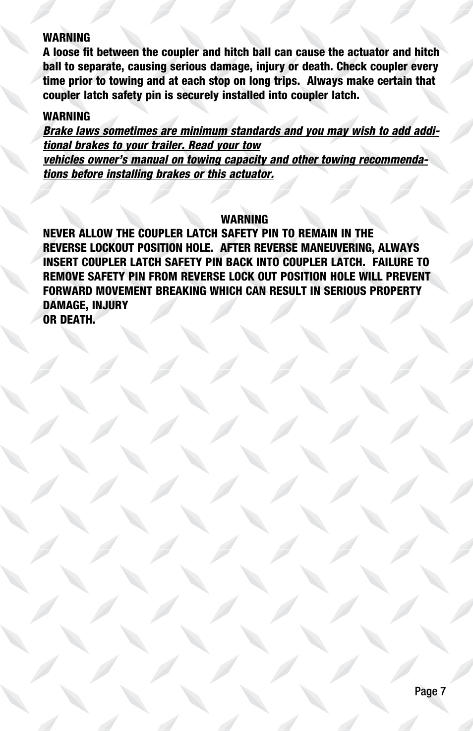 Tie Down LP850 User Manual | Page 7 / 16