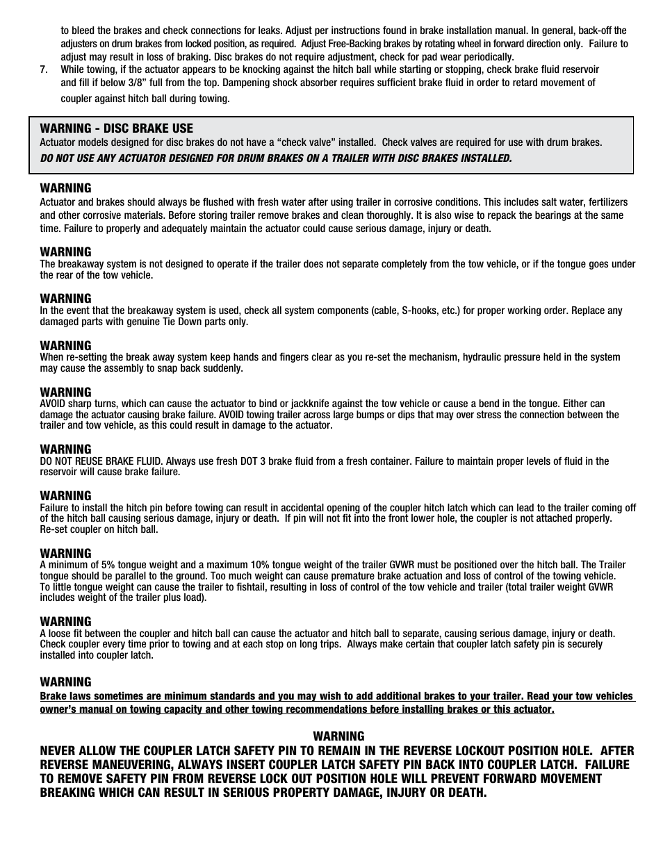 Tie Down 85E Actuator User Manual | Page 3 / 8