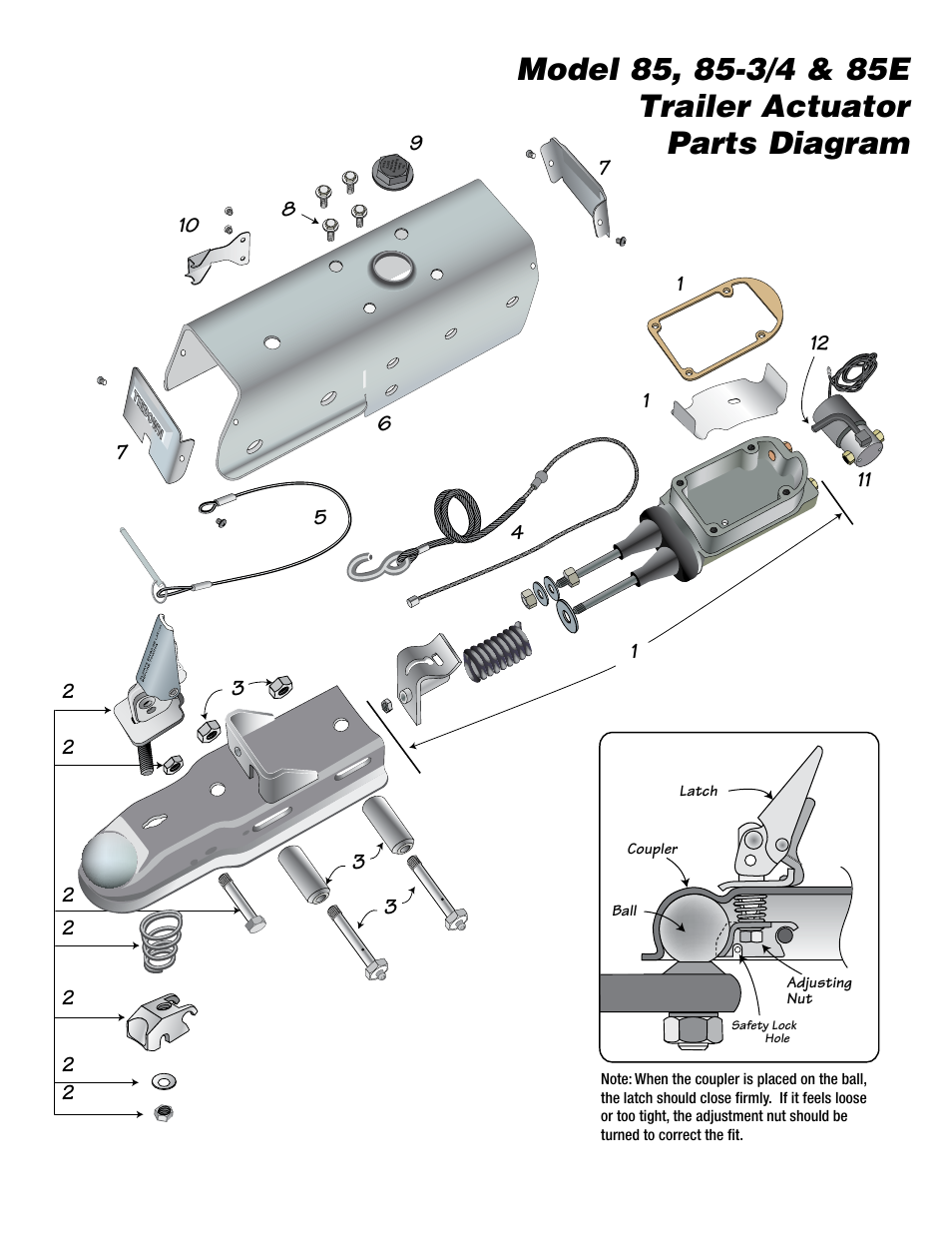 Tie Down 85E Actuator User Manual | Page 4 / 8